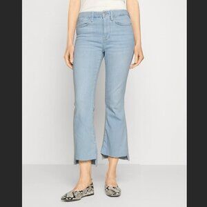 Frame Le Crop Mini Boot Flare Raw Hem Light Wash Jeans Sz 26